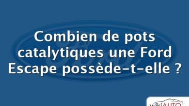 Combien de pots catalytiques une Ford Escape possède-t-elle ?